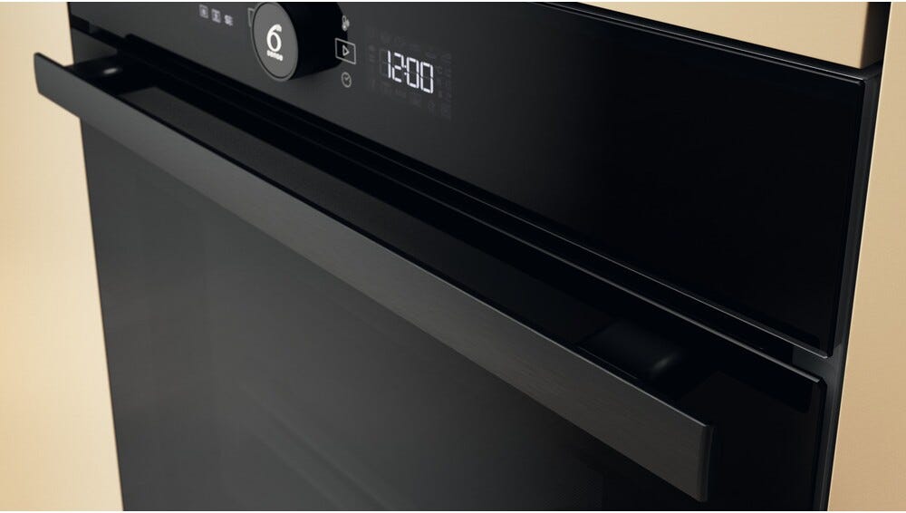 Whirlpool WOI4S8PM1SB Forno da incasso cm. 60, capacità 73 litri, Pirolisi + Idrolisi, tecnologia 6° SENSO, nero