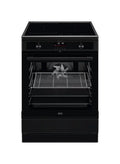 AEG CIB6499APB Cucina da accosto cm. 60, 4 zone induzione, funzione hob2Hood, forno elettrico pirolitico, manopole retrattili, vetroceramica, nero opaco