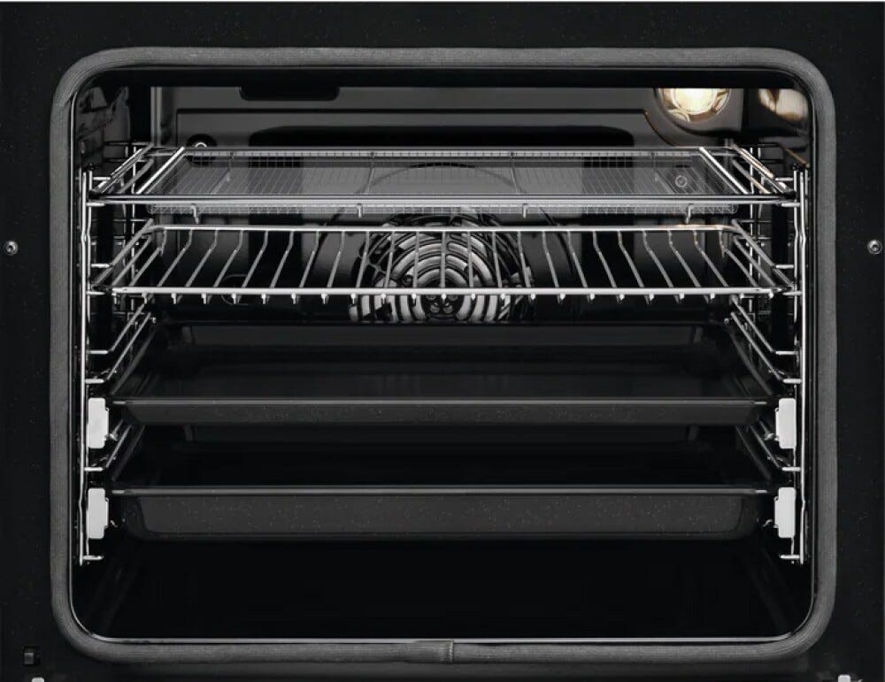 AEG CIB6499APB Cucina da accosto cm. 60, 4 zone induzione, funzione hob2Hood, forno elettrico pirolitico, manopole retrattili, vetroceramica, nero opaco