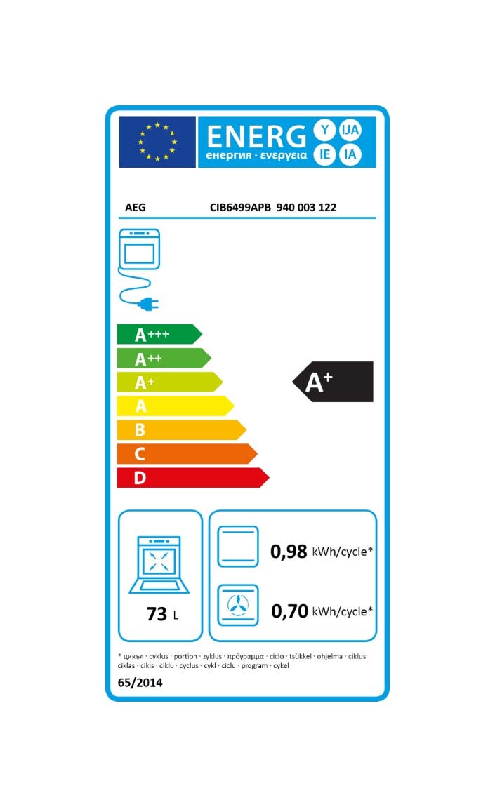AEG CIB6499APB Cucina da accosto cm. 60, 4 zone induzione, funzione hob2Hood, forno elettrico pirolitico, manopole retrattili, vetroceramica, nero opaco