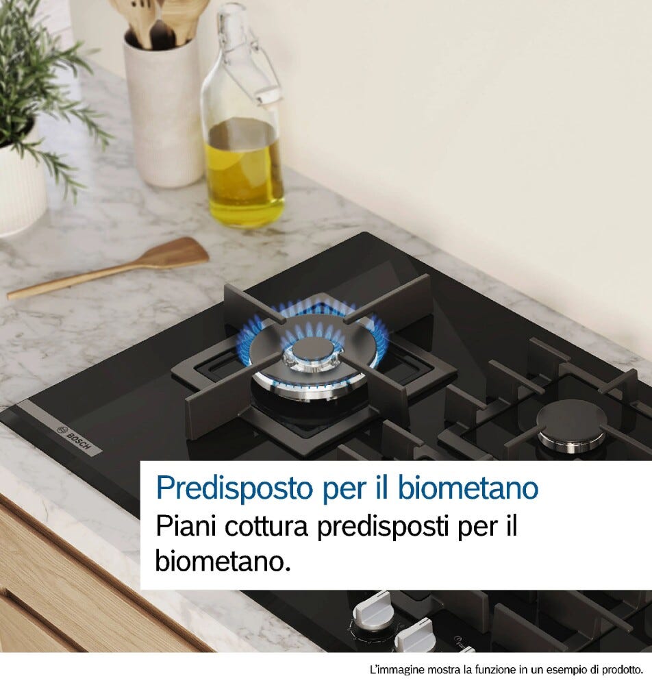 Bosch PGP6B5K90 Serie 4 Piano cottura a gas, 59 cm, Griglie d'Appoggio Singole, inox