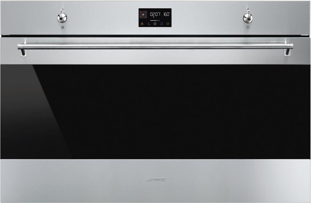 Smeg SF9302TX classica Forno elettrico cm. 90, altezza 60, 115 litri, cottura termoventilata, Vapor Clean, Classe A+, inox satinato antimpronta