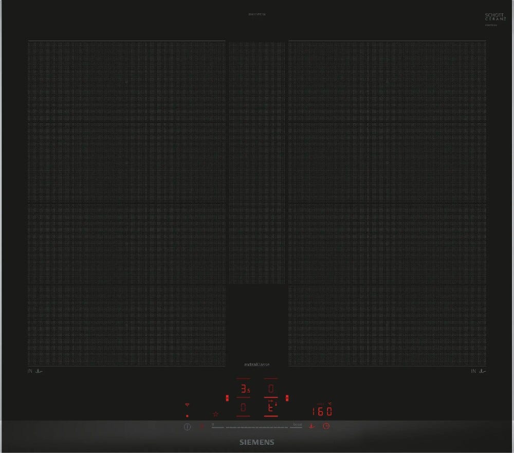 Siemens EX675HYC1M iQ700 Piano cottura a induzione, controllo preciso, vetroceramica nero