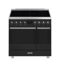Smeg C92IPMB2 classica Cucina da accosto cm. 90x60, 5 zone induzione, 2 forni, termoventilato, pulizia pirolitica, nero opaco