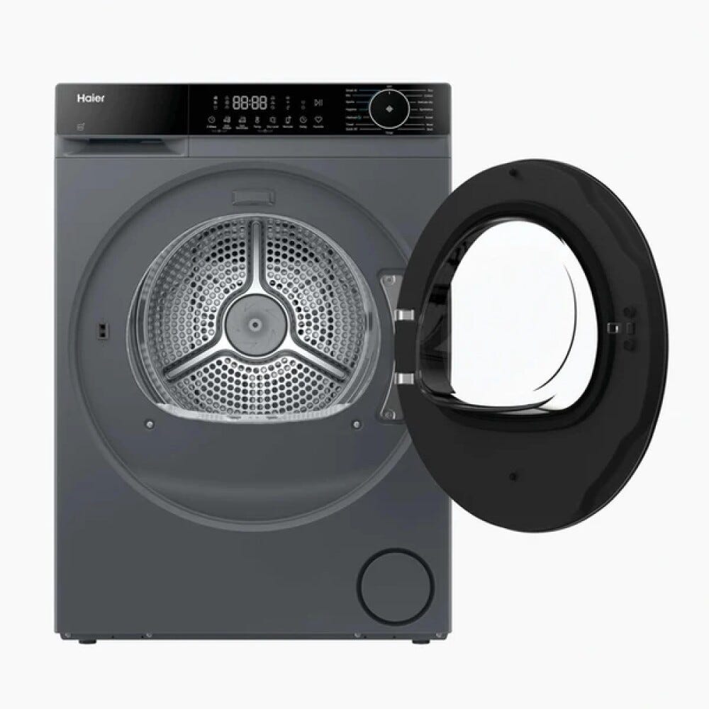 Haier HD90-D357GU1 X 5 Asciugatrice cm. 60, capacità 9 kg, pompa di calore, i-Refresh, Wi-Fi, grafite