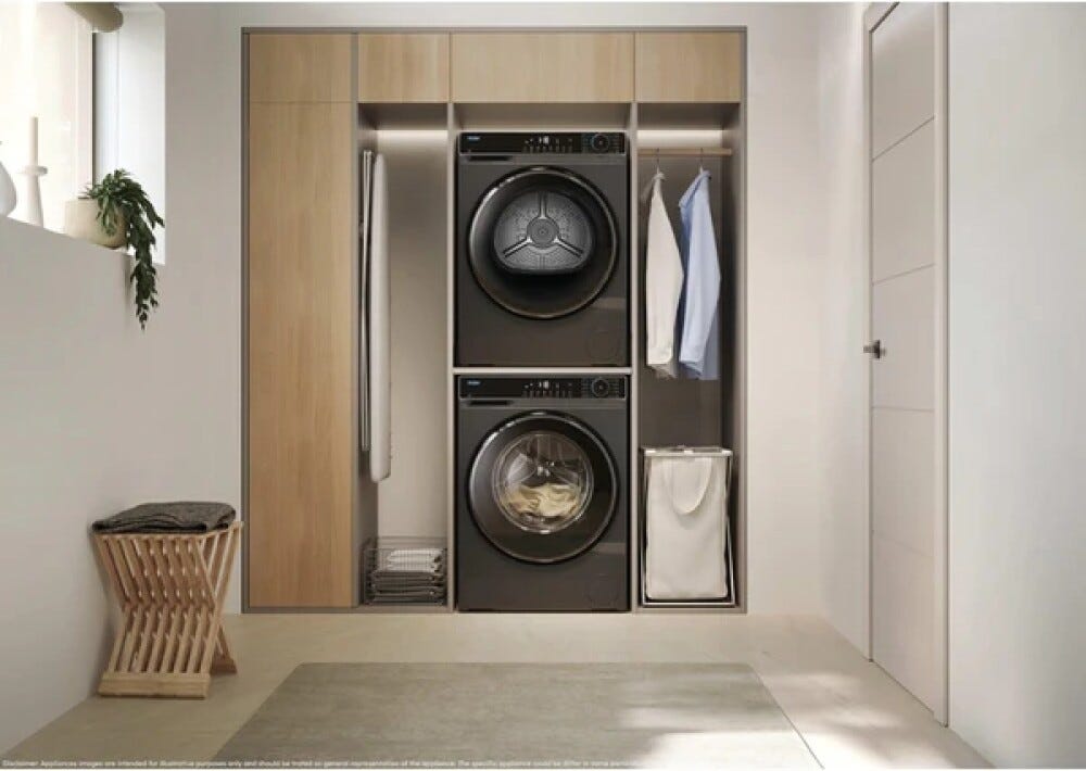 Haier HD90-D357GU1 X 5 Asciugatrice cm. 60, capacità 9 kg, pompa di calore, i-Refresh, Wi-Fi, grafite