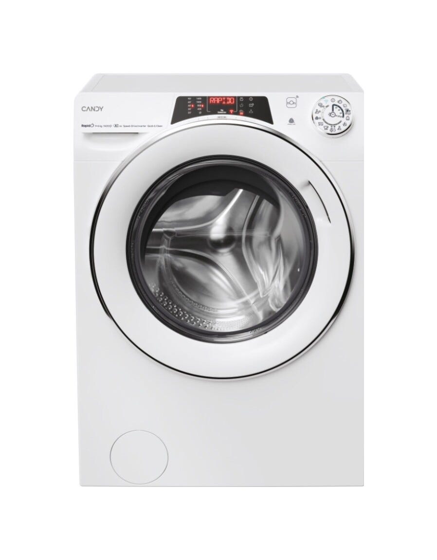 Candy ROW 4966DWMC7-S RapidÓ Lavasciuga 9 kg lavaggio, connettività Wi‑Fi + Bluetooth, 1400 rpm, bianco