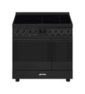 Smeg C92IPN2 classica Cucina da accosto cm. 90x60, 5 zone induzione, 2 forni, termoventilato, pulizia pirolitica, nero opaco