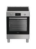 Hotpoint Ariston H6I8LMSAX Cucina da accosto cm. 60, capacità forno 72 litri, Steam Assist, piano cottura a induzione 4 zone, inox/nero
