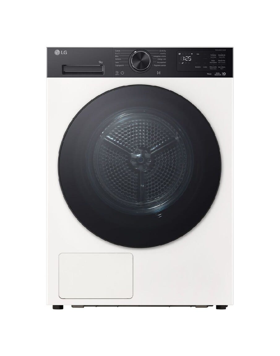 LG RNX5009TWBB Serie X5 Asciugatrice 9 kg, pompa di calore, wi-fi, classe B, bianco
