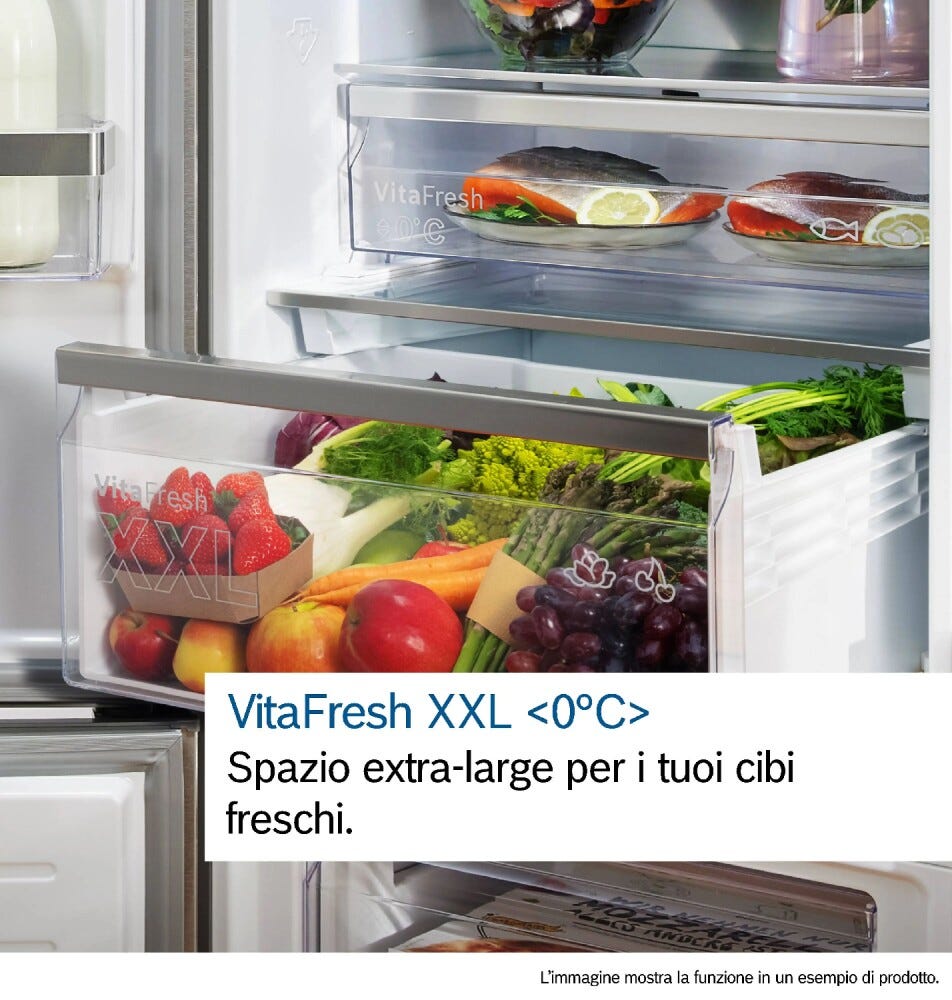 Bosch KIN86ADB0 Serie 6 Frigorifero co congelatore da Incasso, 178 cm, NoFrost, VitaFresh XXL