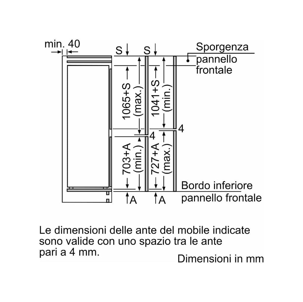Bosch KIN86ADB0 Serie 6 Frigorifero co congelatore da Incasso, 178 cm, NoFrost, VitaFresh XXL