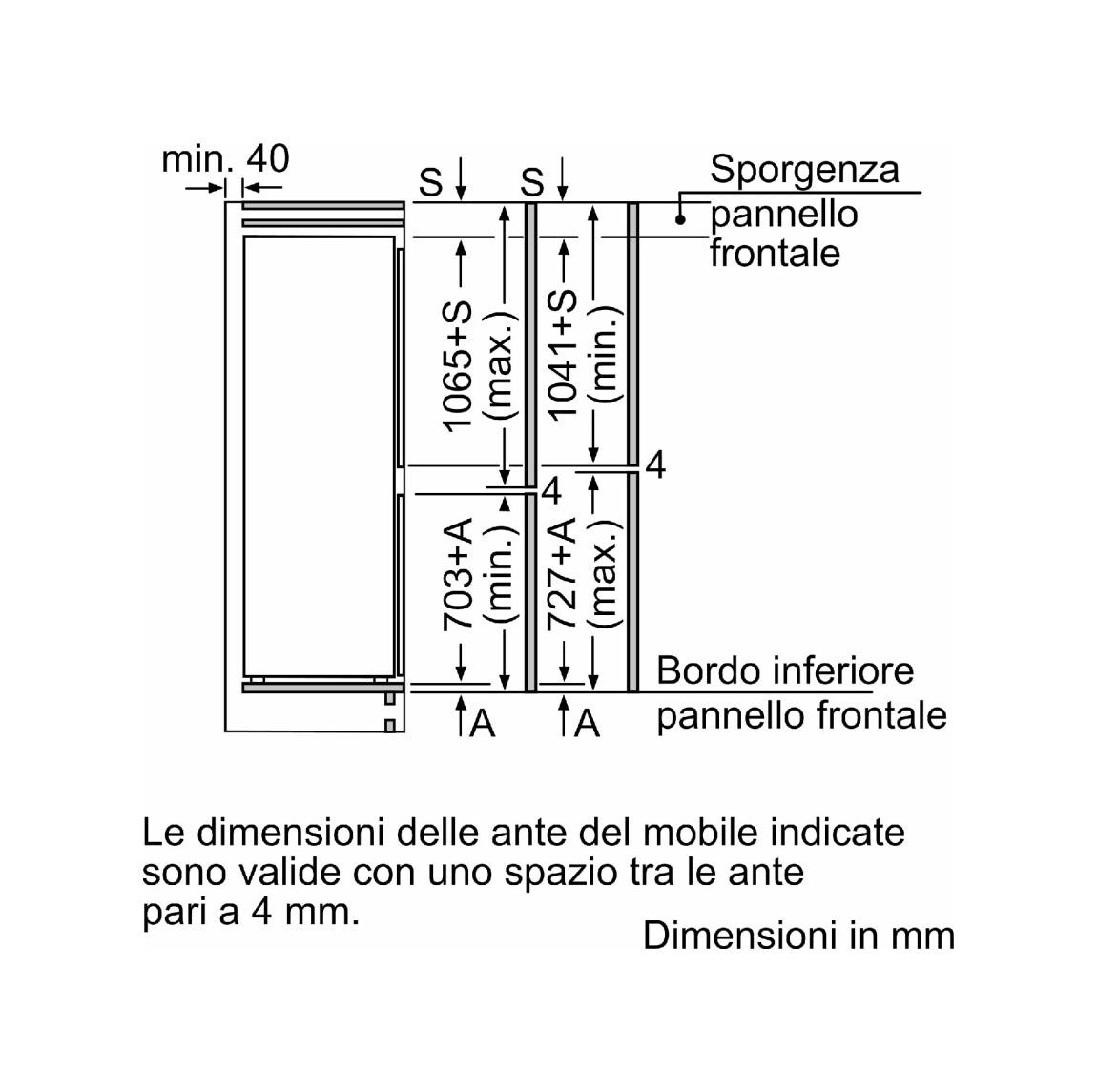 Bosch KIN86ADB0 Serie 6 Frigorifero co congelatore da Incasso, 178 cm, NoFrost, VitaFresh XXL