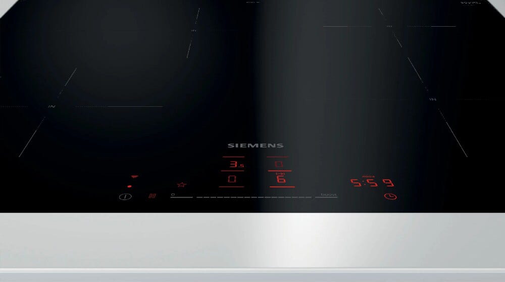 Siemens EH601HFB1E iQ300 Piano cottura a induzione 4 zone, vetro nero, controllo touch
