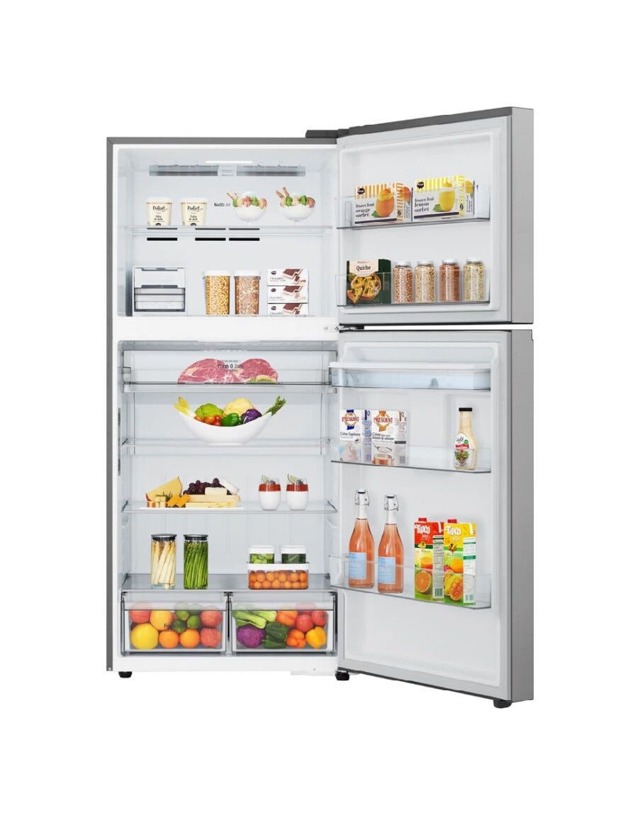 LG GTFV61PYBQD Frigorifero con congelatore a libera installazione, cm 83, h 186, lt 609, prime silver