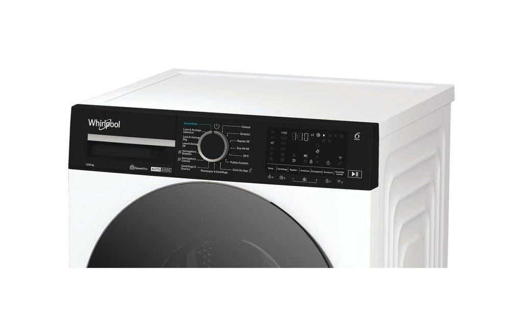 Whirlpool WPD 2836W ADS IT Lavasciuga cm. 60, capacità 12 kg, 6° Senso, Steam Refresh, 1400 giri, motore inverter, bianco