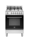 La Germania FTR664EXV/24 Futura Cucina da accosto 60 cm, 4 fuochi gas, forno elettrico multifunzione 50 l, classe A, inox
