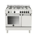 La Germania AMN9P5GBV/24 Americana Cucina da accosto 90x60 cm, 5 fuochi, forno a gas ventilato 50 l, classe A+, bianco