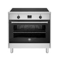 La Germania AMN964IEXE Americana Cucina da accosto 90 cm, piano a induzione 4 zone, forno multifunzione elettrico 104 l, inox