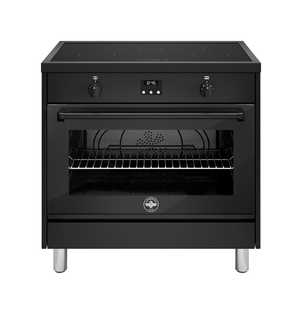 La Germania AMN964IENNE Americana Cucina da accosto 90 cm, piano a induzione 4 zone, forno multifunzione elettrico 104 l, nero