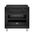 La Germania AMN964IENNE Americana Cucina da accosto 90 cm, piano a induzione 4 zone, forno multifunzione elettrico 104 l, nero