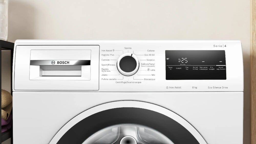 Bosch WAN28218IT Serie 4 Lavatrice, 8 kg, 1400 giri, Classe A, Iron Assist, bianco