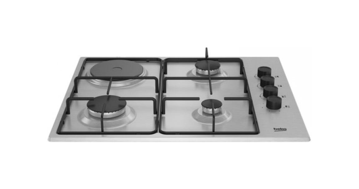 Beko HIGG 64123 SX Piano cottura a gas cm. 60, 4 bruciatori a gas, 7.9 kW, inox