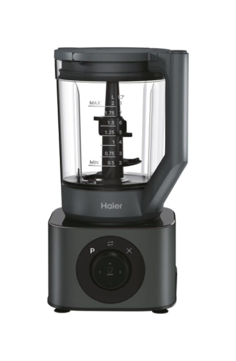 Haier HBL7W5 011 I-Master Serie 7 Frullatore, 13000 RPM, 6 lame, 3 caraffe Tritan, AI adattiva, 6 programmi automatici, grigio ossidiana
