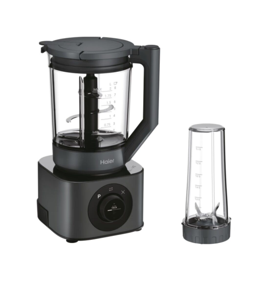 Haier HBL7W5 011 I-Master Serie 7 Frullatore, 13000 RPM, 6 lame, 3 caraffe Tritan, AI adattiva, 6 programmi automatici, grigio ossidiana