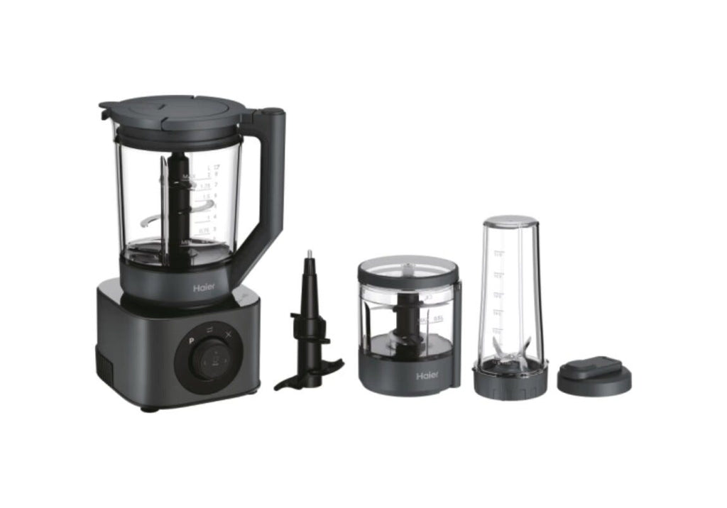 Haier HBL7W5 011 I-Master Serie 7 Frullatore, 13000 RPM, 6 lame, 3 caraffe Tritan, AI adattiva, 6 programmi automatici, grigio ossidiana