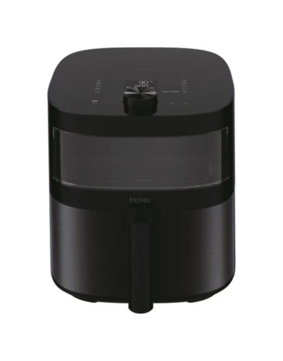 Haier HAF5TWA 011 I-Master Multi Serie 5 Friggitrice ad aria, capacità 7 litri, 9 programmi, finestra in vetro, 40–200 °C, app hOn, nero