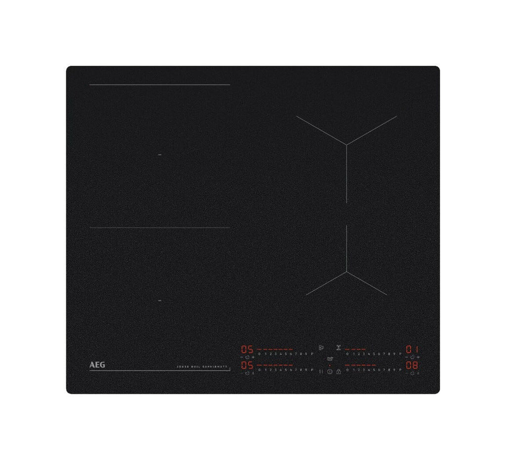 AEG TI64IB1CIZ serie 7000 Piano cottura a induzione, cm. 60, 4 zone cottura, funzione bridge, sensori SenseBoil, Funzione Hob²Hood, vetro nero opaco, SaphirMatt