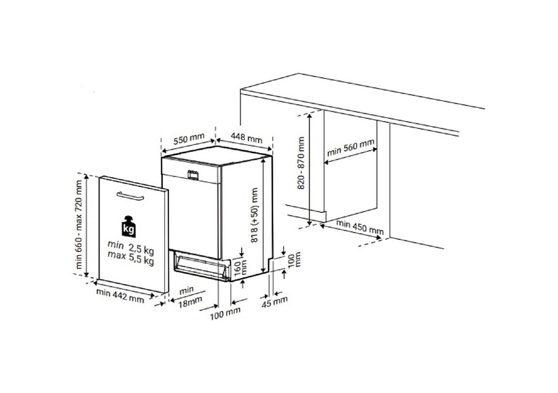 Beko BDIS16030 Lavastoviglie cm. 45, 10 coperti, 6 programmi, HygieneIntense, Quick&Shine