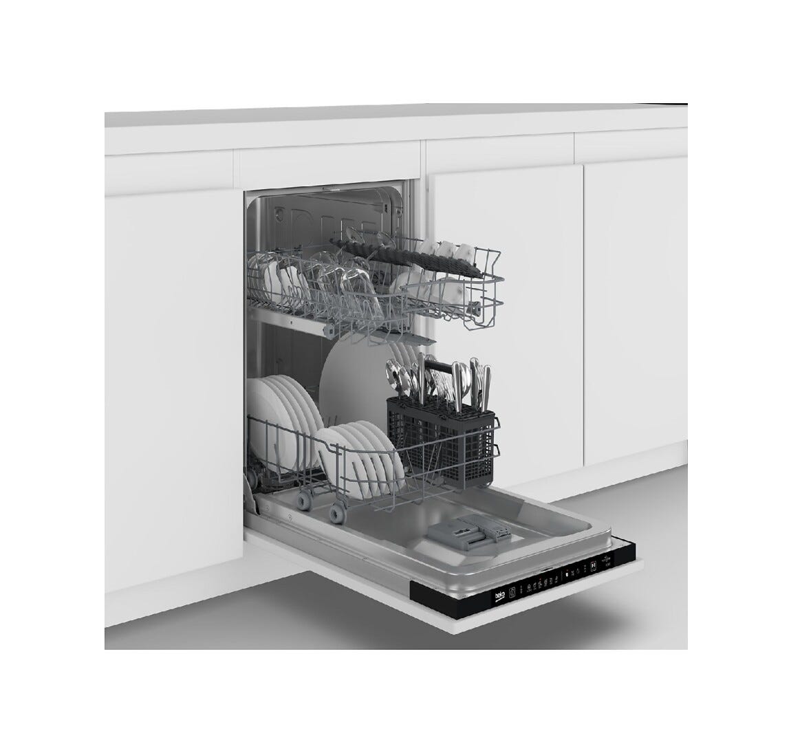 Beko BDIS16030 Lavastoviglie cm. 45, 10 coperti, 6 programmi, HygieneIntense, Quick&Shine