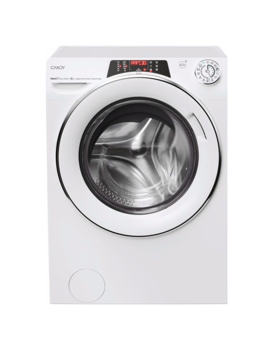 Candy RO 486DWMC7/1-S RapidÓ Lavatrice 8 kg, 1400 rpm, Classe A, bianco