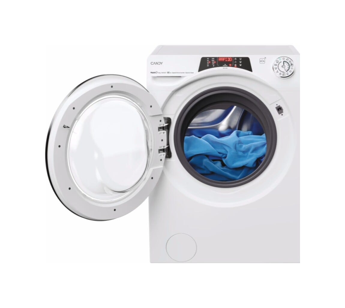 Candy RO 486DWMC7/1-S RapidÓ Lavatrice 8 kg, 1400 rpm, Classe A, bianco