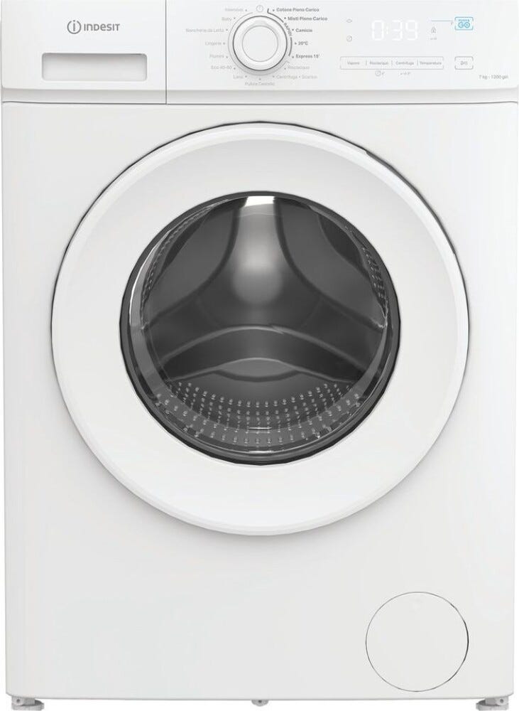 Indesit IMA 762 MY TIME IT Lavatrice 7 kg, 1200 giri, Push&Go Steam, classe A, bianco