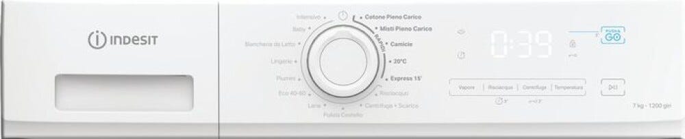 Indesit IMA 762 MY TIME IT Lavatrice 7 kg, 1200 giri, Push&Go Steam, classe A, bianco
