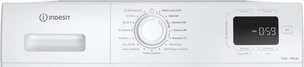 Indesit IM 1072 MY TIME IT Lavatrice a libera installazione 10 kg, 1.200 giri, Motore Inverter, Classe A, bianco