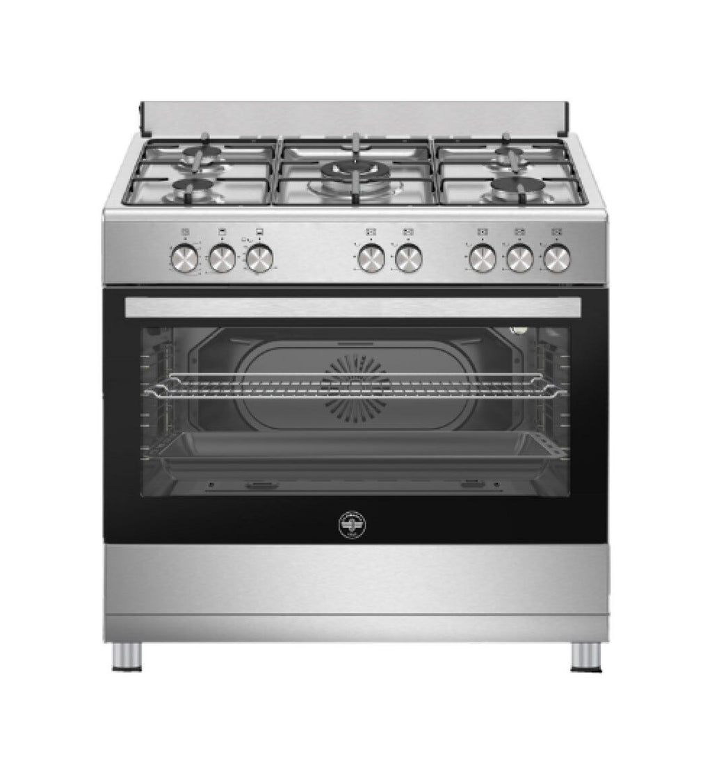 La Germania SE965GX/24 Futura Cucina da accosto 90 cm, 5 fuochi a gas, forno gas ventilato, inox