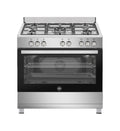 La Germania SE965GX/24 Futura Cucina da accosto 90 cm, 5 fuochi a gas, forno gas ventilato, inox