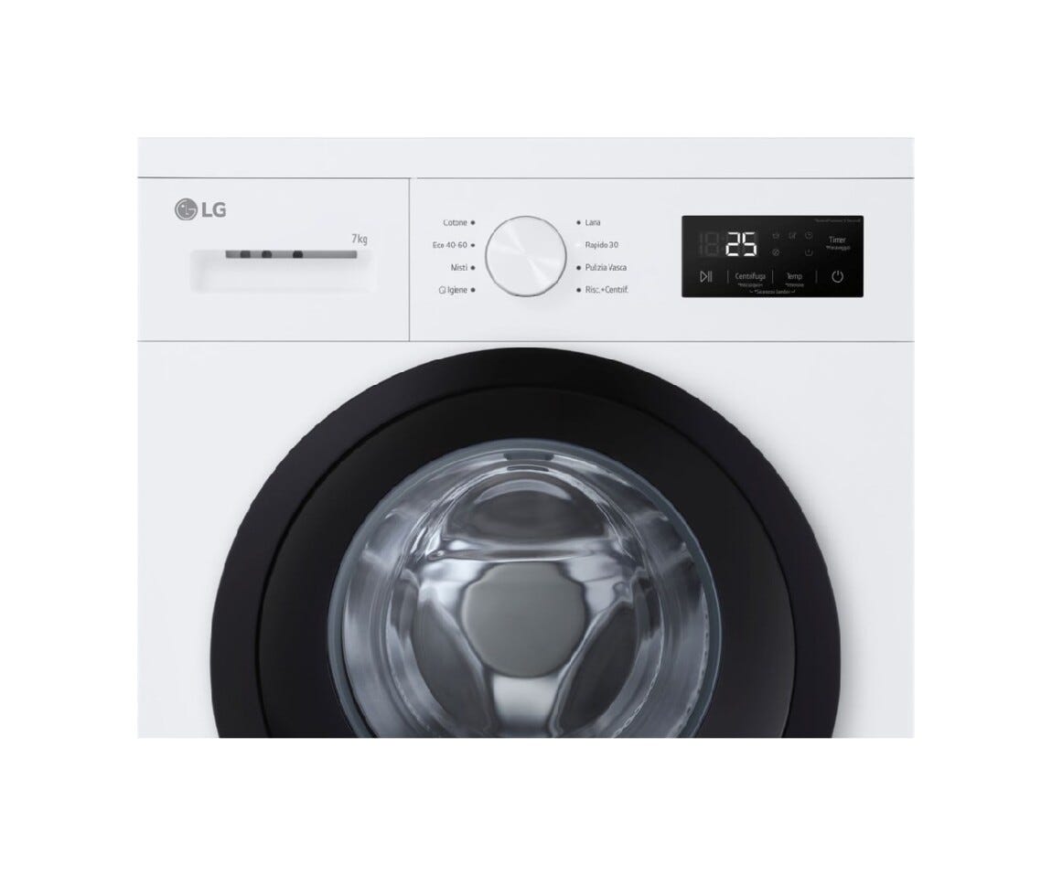 LG F4NA10S7NWK Lavatrice cm. 60, capacità 7 kg, 1400 giri, bianco