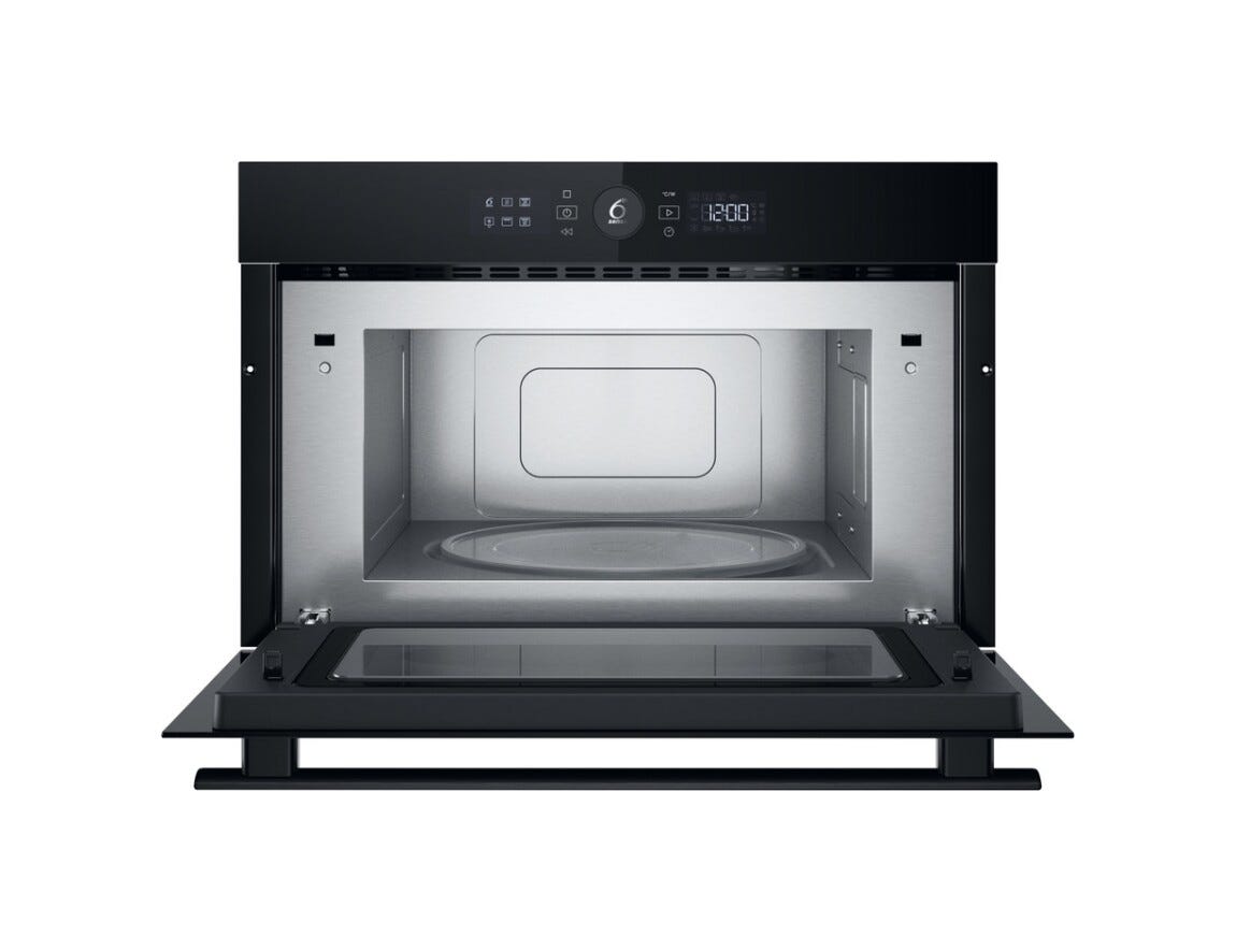 Whirlpool WMD44MB Forno a microonde da incasso cm. 60, capacità 31 litri, Grill Quarzo, Crisp, 6° Senso, autopulizia a vapore, nero
