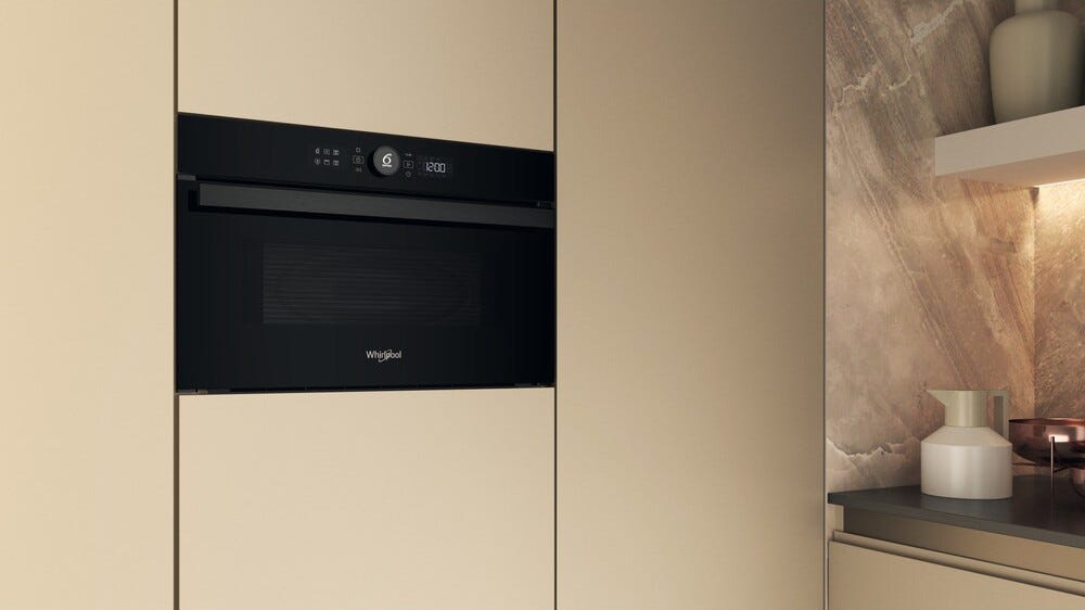Whirlpool WMD44MB Forno a microonde da incasso cm. 60, capacità 31 litri, Grill Quarzo, Crisp, 6° Senso, autopulizia a vapore, nero