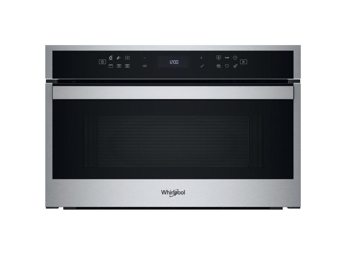 Whirlpool WMD6O4TX Forno a microonde da incasso cm. 60, capacità 31 litri, Grill Quarzo, Crisp, 6° Senso, cottura a vapore, inox/nero