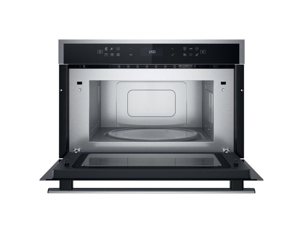 Whirlpool WMD6O4TX Forno a microonde da incasso cm. 60, capacità 31 litri, Grill Quarzo, Crisp, 6° Senso, cottura a vapore, inox/nero