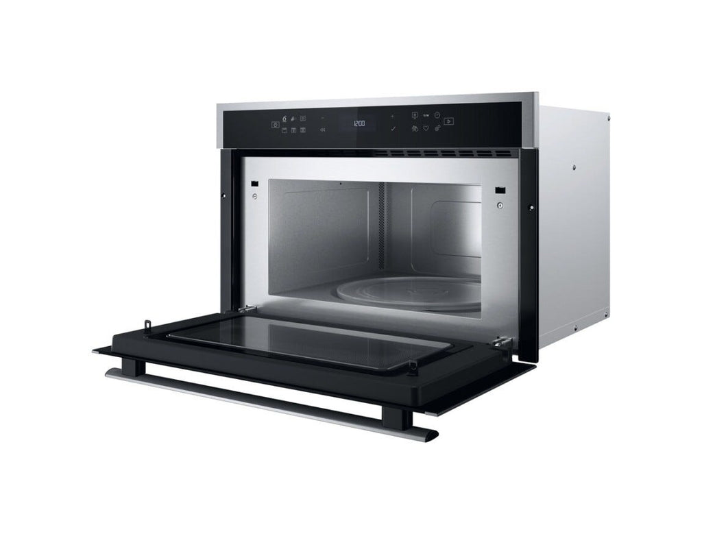 Whirlpool WMD6O4TX Forno a microonde da incasso cm. 60, capacità 31 litri, Grill Quarzo, Crisp, 6° Senso, cottura a vapore, inox/nero