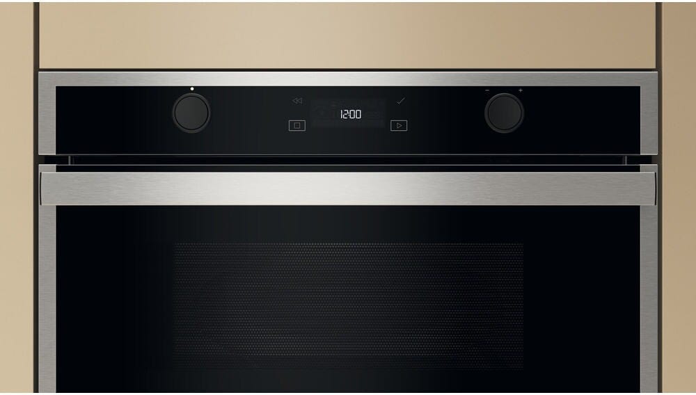 Whirlpool WMD6O4UX Forno a microonde da incasso cm. 60, capacità 31 litri, Grill Quarzo, Crisp, 6° Senso, Steam&Boil, inox/nero