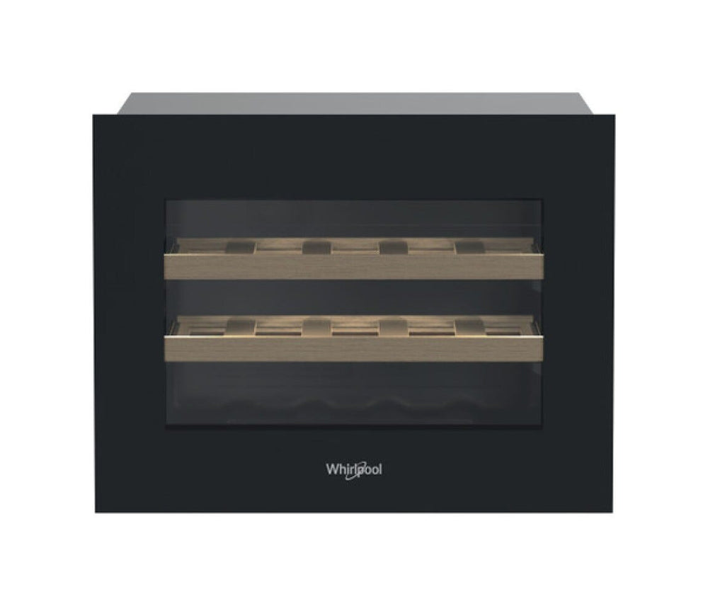 Whirlpool WHW45S2B Cantina vino da incasso cm. 60, capacità 50 litri, ripiani in rovere, porta anti‑UV, controllo elettronico, nero
