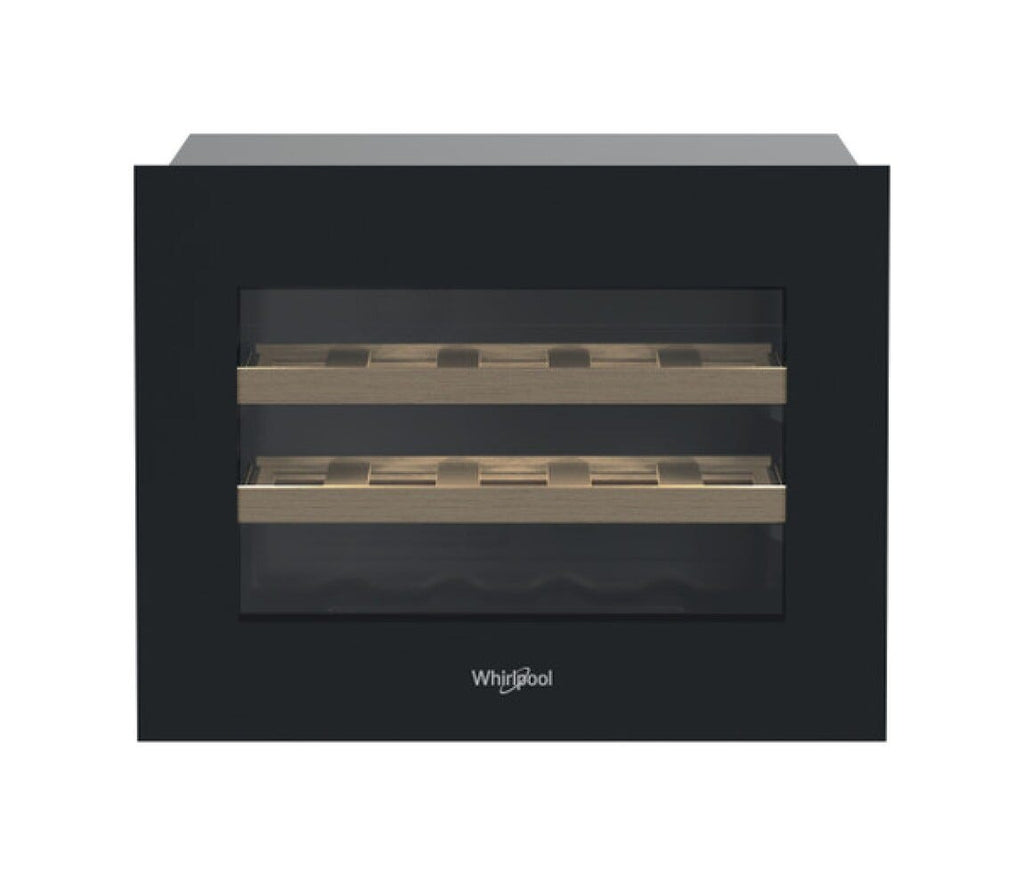 Whirlpool WHW45S2B Cantina vino da incasso cm. 60, capacità 50 litri, ripiani in rovere, porta anti‑UV, controllo elettronico, nero